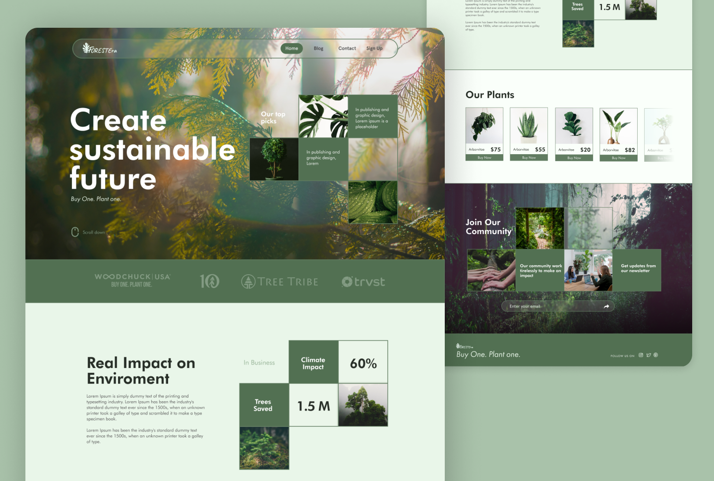 Forestera - Landing page | UI UX by Jannathul Naima on Dribbble
