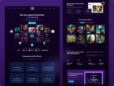 AI Co-Pilot ai ai branding ai prompt ai support ai tool aicopilot chatgpt dark dark theme ui design illustration mid journey mobile ai prompt engineering ui