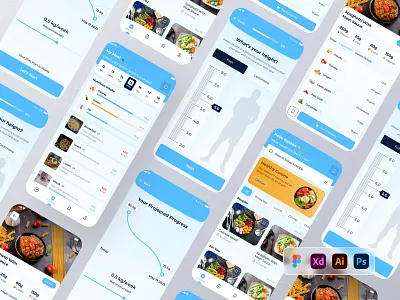 Cooking and Diet App android app cooking cooking app diet diet app hybrid app ios app mobile app ui uiux design ux