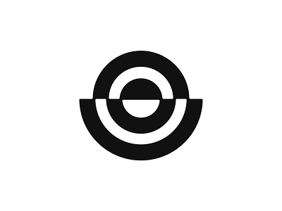 Concentric Circles Logo black and white circle concentric logo minimalist negative space