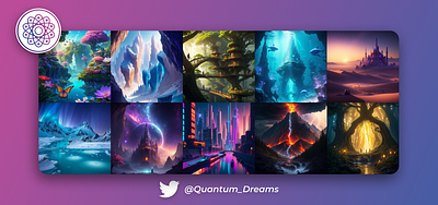 Quantum Dreams ai art graphic design nft ui