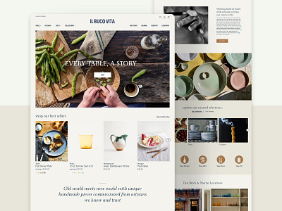 Il Buco Vita - Website Redesign ecommerce graphic design home decor kitchenware lifestyle shopify ui web design