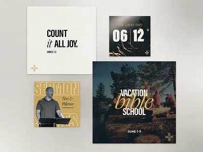 CrossFields Church Branding brand design branding church church brand church logo instagram posts social graphics social media