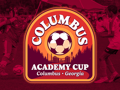 Columbus Academy Cup, event logo branding football graphic design illustration logo soccer vector