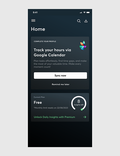 Homepage || Daily UI app design button dailyui darktheme darkui design flat design ui ux