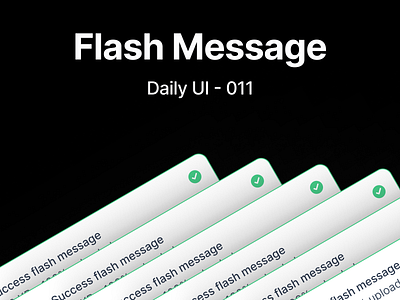Submission for Daily UI challenge (011) Flash Message clarance daily ui flash message