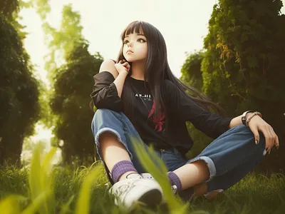 Anime Girl ⛩🇯🇵 Character Person 😮 Based on Real Photo 3d anima portrait anime anime character anime girl anime realistic anime realistic photo girl graphic design illustration photo real illustration real photo realistic ui ui designer