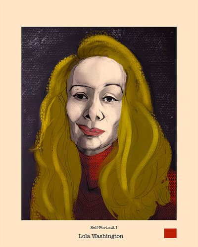 Self-Portrait of Lola Washington illustration ipad procreate purple red self portrait woman yellow