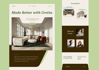 Gretta homes design ui ux web