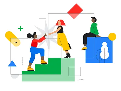 Character Studies for Google adobe illustrator art direction basic colors branding character design characters concept art digital art digital illustration diversity flat geometric google illustration illustrator inclusion people shapes vector vector illustration