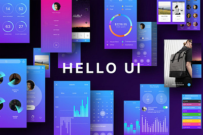 Hello UI Kit app application home page homepage interface ios iphone landing landing page landingpage mobile mobile app ui user user experience ux uxdesign web webdesign website