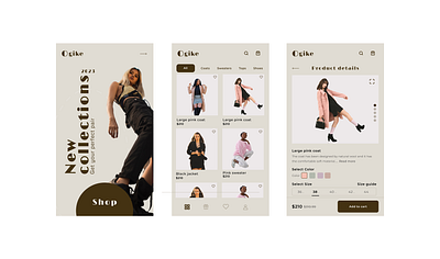 Fashion E-commerce app app design e commerce app fashion app minimalist typography ui