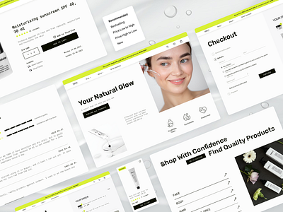 1STLY SKINCARE | E-commerce redesign concept beauty cosmetics e commerce landing page minimal skincare ui ux webdesign