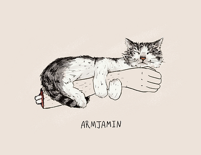 Armjamin arm cat cat drawing cat illustration cat portrait drawing illustration pet portrait procreate sketch