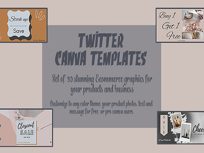 Twitter Canva Templates advertising branding canva templates ecommerce graphics sales social media social media marketing templates twitter twitter templates