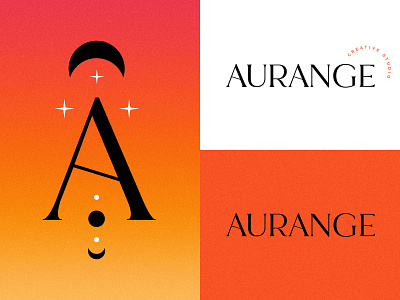 Aurange Creative Studio aura branding logo orange