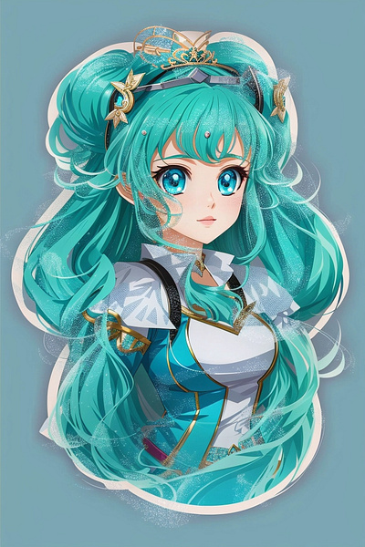 Stellar Serenade: AI Anime Character Art in Lyra's Embrace anime love