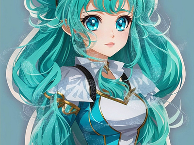 Stellar Serenade: AI Anime Character Art in Lyra's Embrace anime love