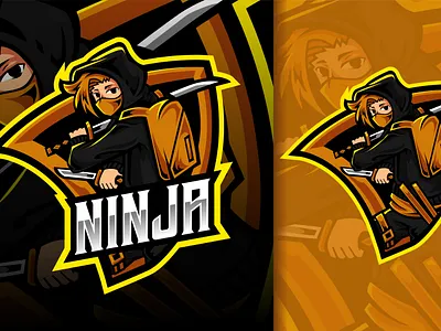Ninja School Gaming mascot esport logo design japan