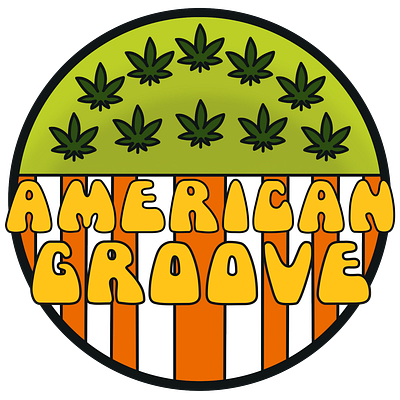 American Groove branding design digital graphic design illustration logo stoners vibes weed