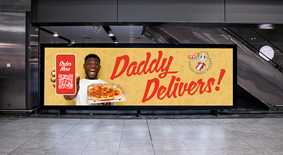 Dough Daddy Delivers Billboard billboard design branding character design design graphic design illustration logo logo design marketing