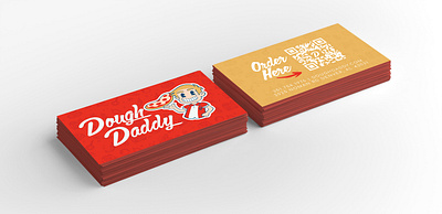 Dough Daddy Business Cards branding business card design character design design graphic design illustration logo logo design