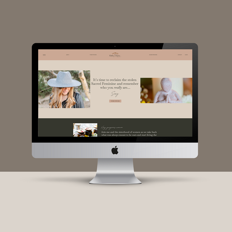 Squarespace website design & branding for women's wellness coach by