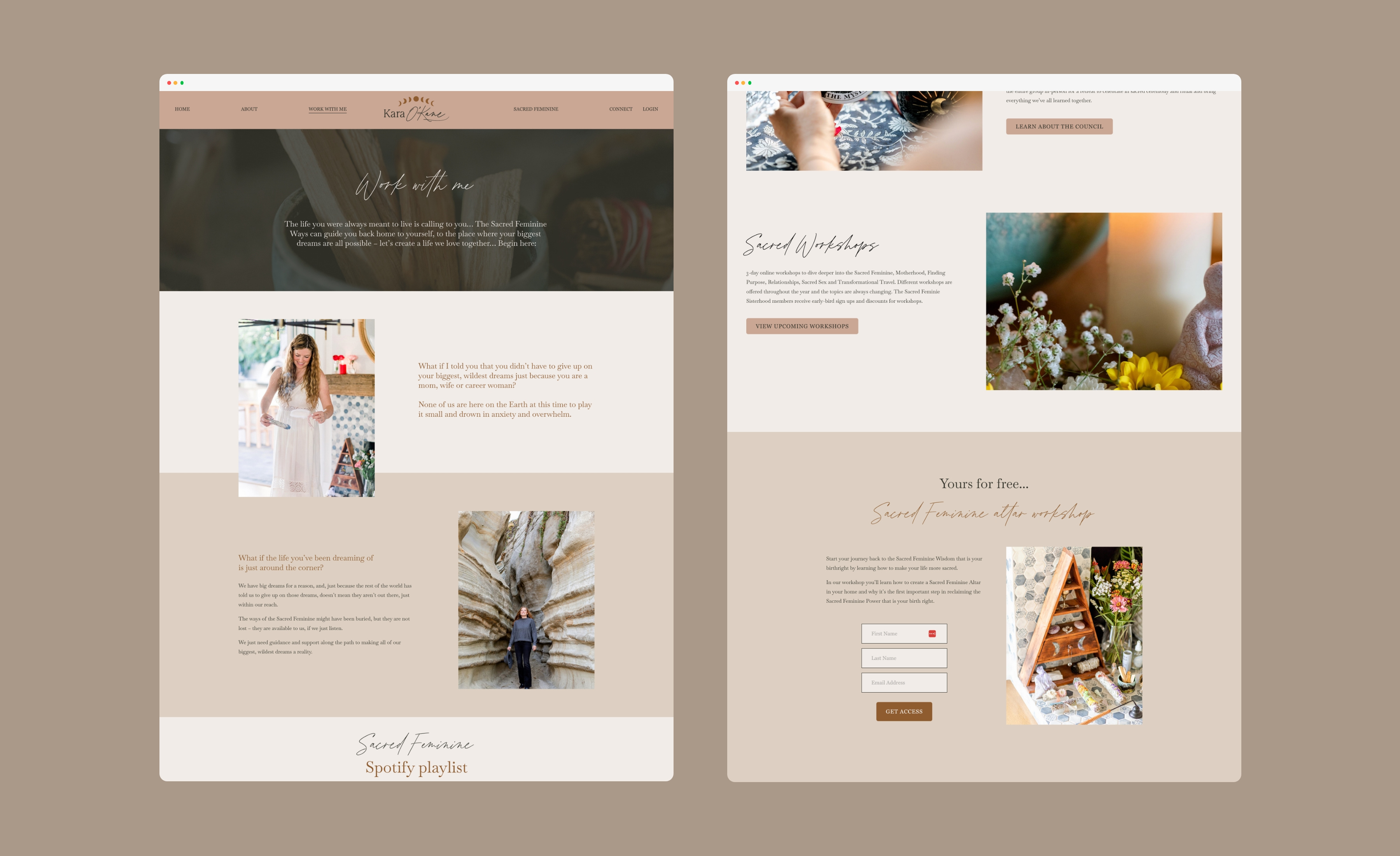 Squarespace website design & branding for women's wellness coach by