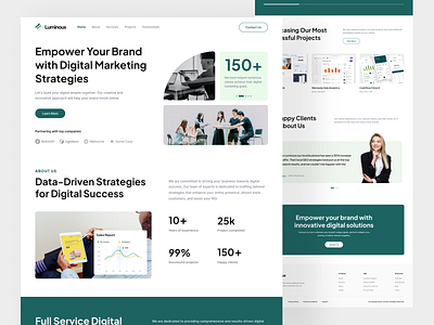 Luminous - Landing Page agency design digital marketing digital marketing agency landing page platform seo ui ux website