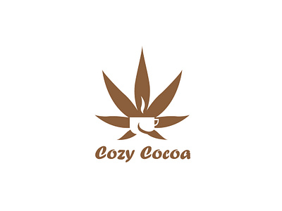 Cofee mariyuana logo branding graphic design logo