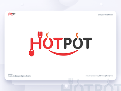Logo Hotpot branding creative design dribbble flat food graphic design logo