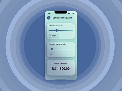 Daily UI 004- Calculator UX/UI App Screen app screen app screen ui blue app screen blue design blue ui calculator calculator app daily ui 004 daily ui 4 ui uxui