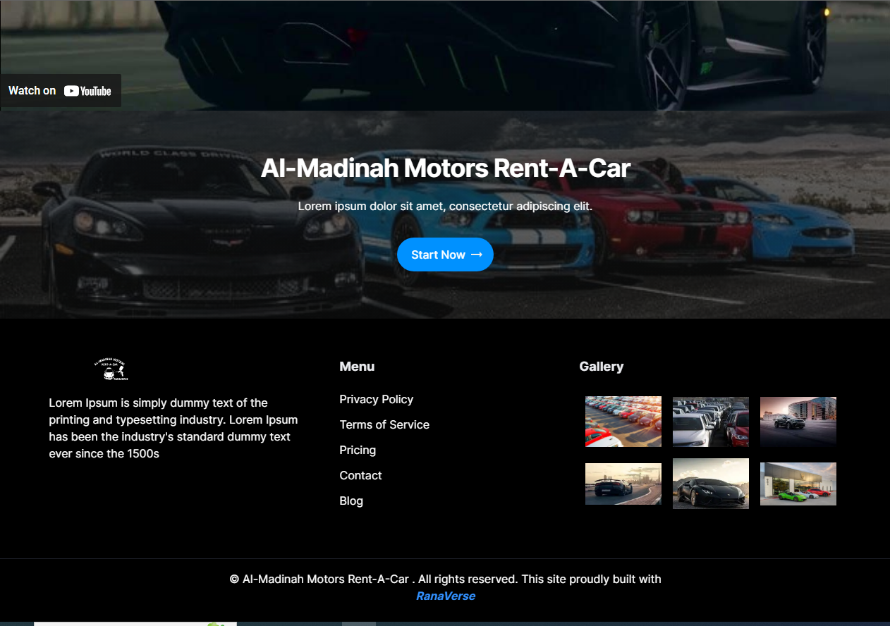 Al Madinah Motors Rent A Car by Rana Rabees on Dribbble