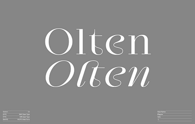 Olten™ Font animation branding design graphic design illustration vector
