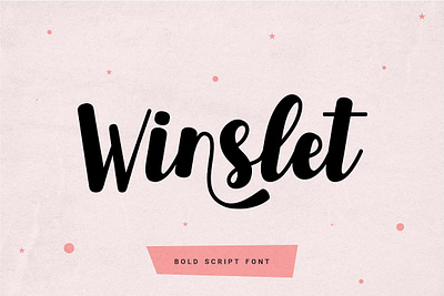Free Bold Script Font - Winslet beautiful bold bouncy branding calligraphy display embordery font lettering modern calligraphy romantic stylish unique