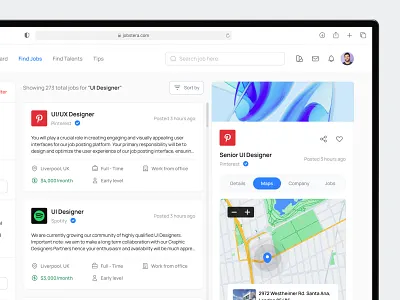 Jobstera - Job Finder Dashboard ⚒️ candidate career dashboard employment hiring platform hr job job finder job listing job portal job search job seeker linkedin product design recruitmen ui ui design vacancy work workfinder