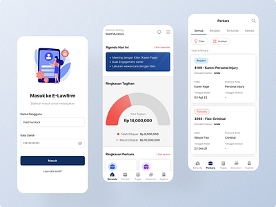 Lawfirm - Mobile App application design designapp figma law lawapp legal legalapp mobile mobileapp mobileapplication typography ui ui ux uidesign uiux ux uxdesign uxui