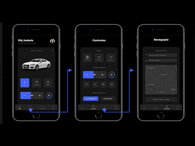 Car app car car control control app design figma gps homepage map mobile design navigation ui ui design ux design
