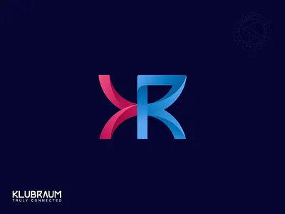 Klubraum | k Logo | R Logo 3d brand identity branding corporate logo design graphic design illustration k logo klubraum logo logotype minimal modern r logo typography ui wordmark