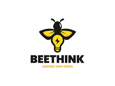 BEE LOGO app bee branding bulb design dual meaning graphic design icon idea illustration insect lamp logo smart ui ux vector