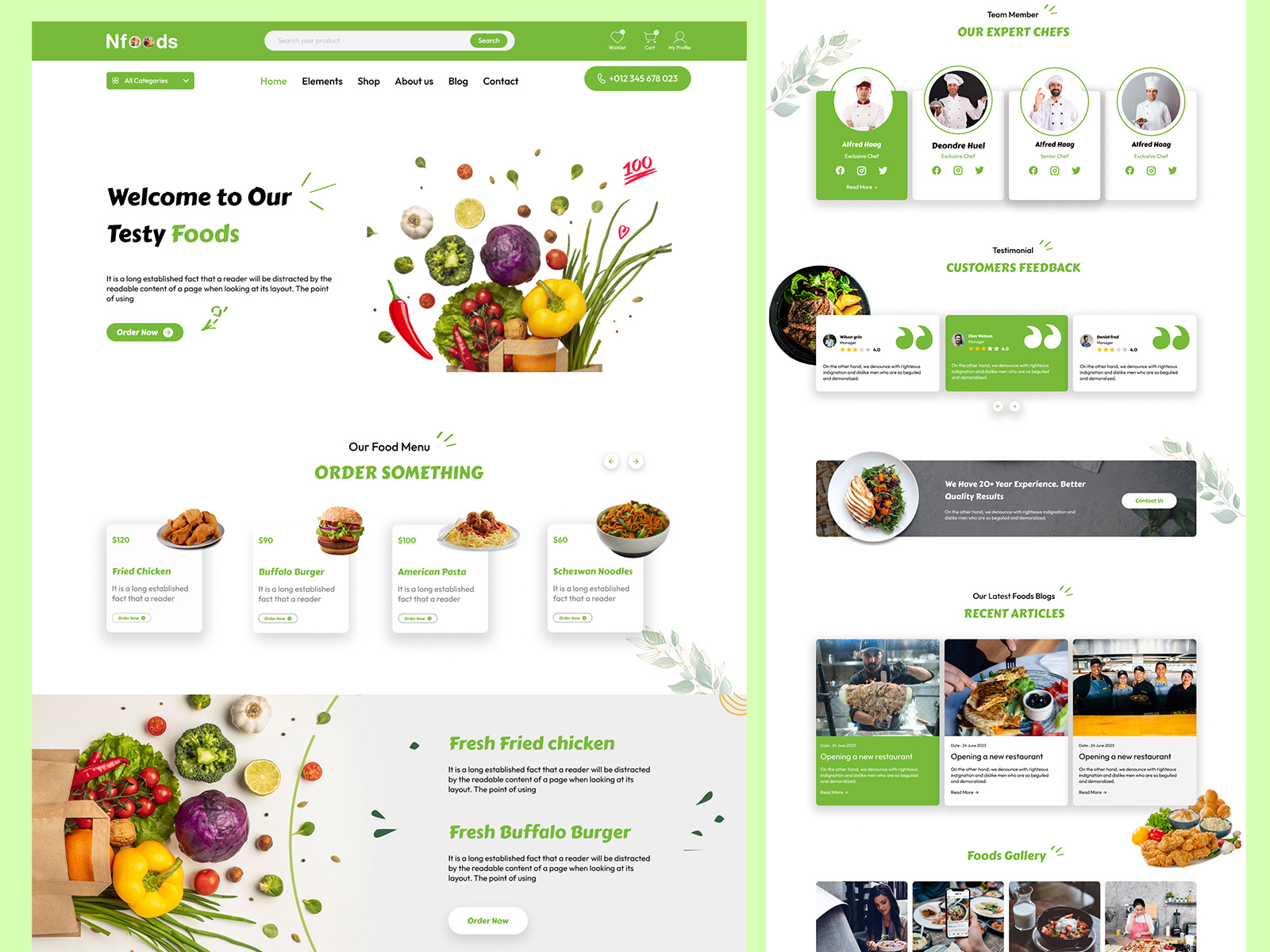 Nfoods Web Ui landing page by Niyamul Hasan on Dribbble