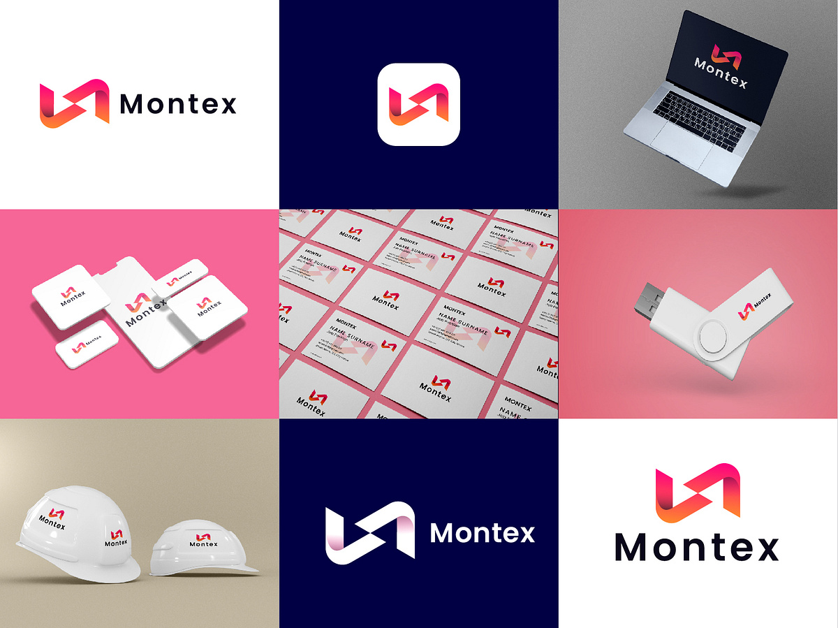 Modern, Creative, Custom, Montex, 3D, Logo & Brand Identity by Biswajit ...