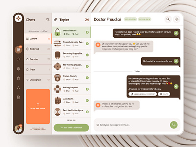 freud mental health AI chatbot dashboard ai dashboard mental health