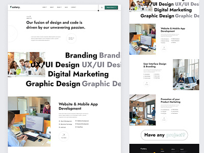 Digital Agency Service Page agency business clean creative design illustration logo marketing minimal service ui
