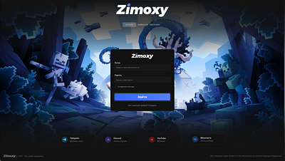 Zimoxy | Minecraft Launcher branding graphic design ui ux
