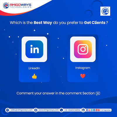 Which is the best way do you prefer to get clients ? amigoways amigowaysappdevelopers amigowaysteam branding