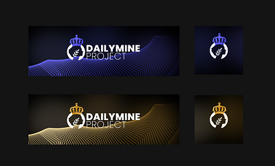 DailyMine | Banner & Logo banners branding design illustration logo ui