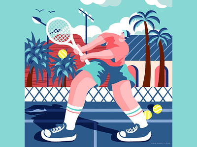 Tennis illustration sports tennis tennis player
