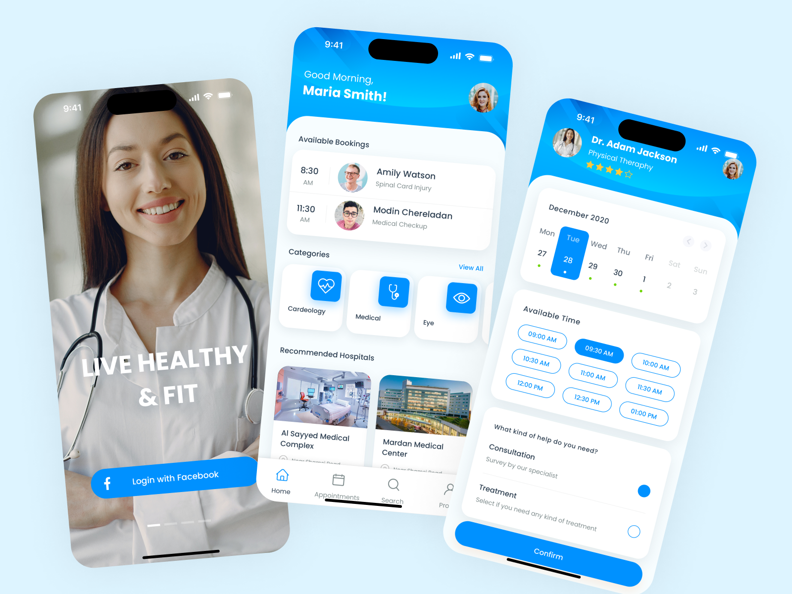 Medical App Design by uixdesignacademy on Dribbble