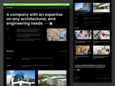 Architect Real Estate Marketing Company Profile Landing Page Web agency airbnb architect building company company profile graphic design house interface design landing page landlord marketing property real estate rent tenant uiux web design website website design